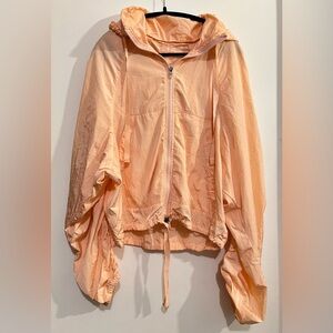 Free People Movement Orange Zip-Up Hoodie Windbreaker